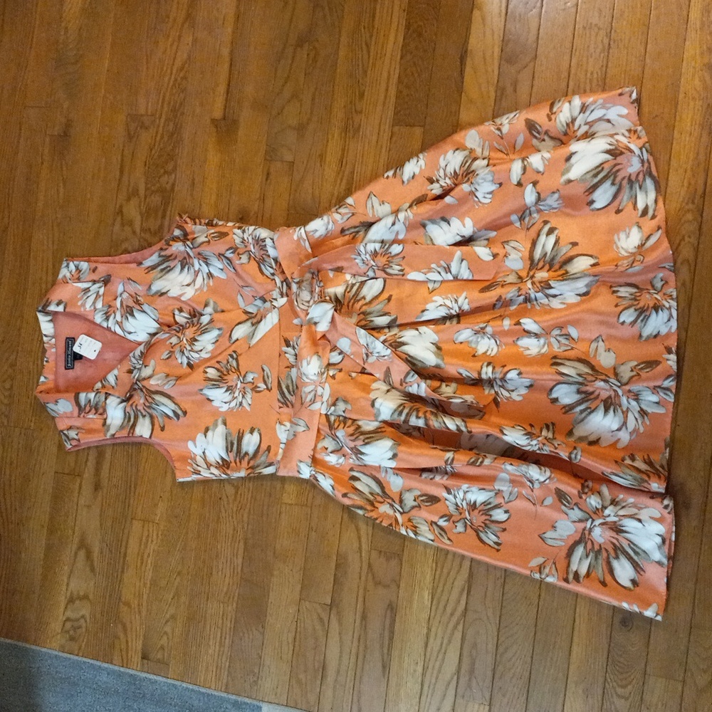 Jessica Howard Size 14 orange retro style Dress